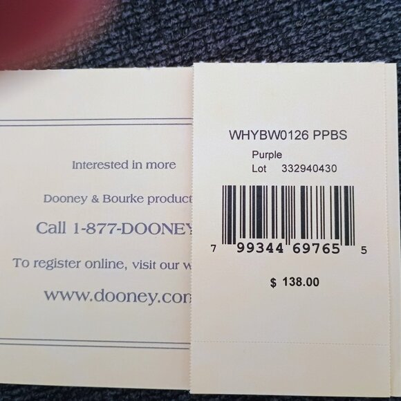 💜🎄BNWT DOONEY BOURKE HYDRANGEA FLOWER ZIPPER WALLET OR WRISTLET - Picture 4 of 6